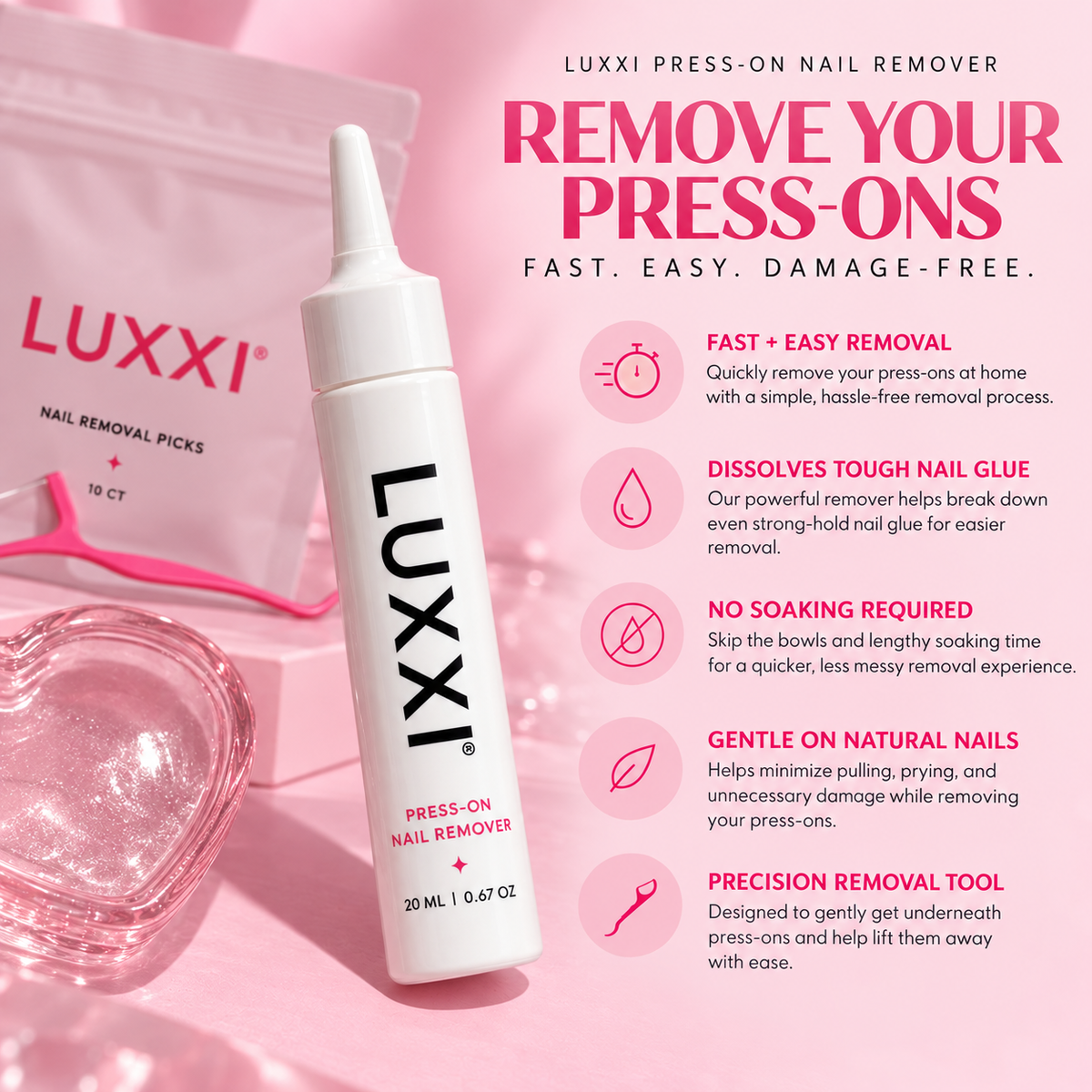 Press-On Nail Remover | Includes Nail Remover Picks