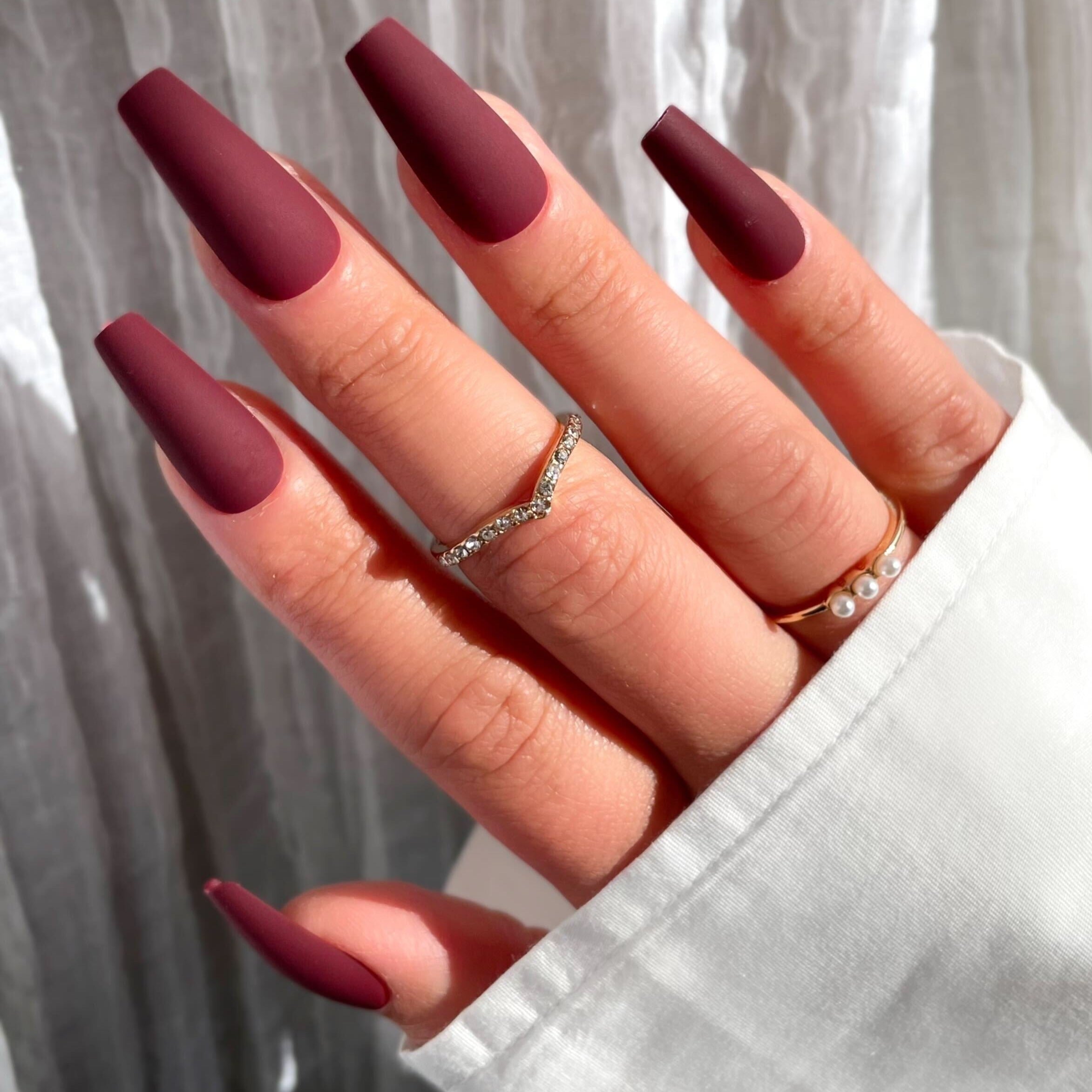 Not So Basic Burgundy Nails